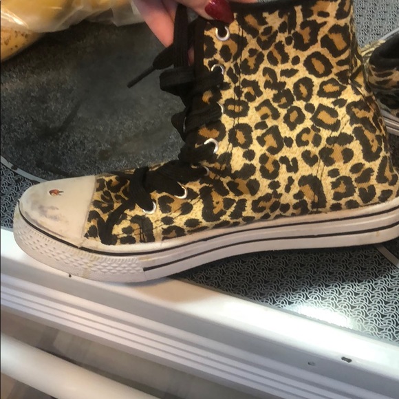 Leopard print high tops canvas - Picture 2 of 4